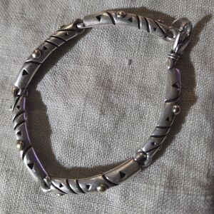 John Atencio Solar Link Bracelet, SS & 18k, 7.5 Inches